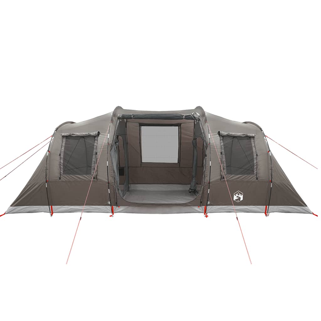 Family Tent Tunnel 6-Person Brown Waterproof