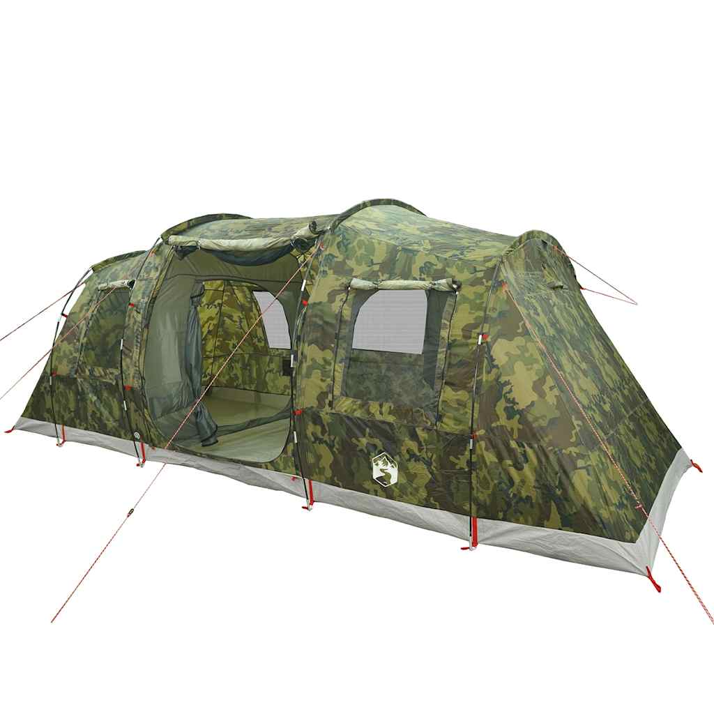 vidaXL Family Tent Tunnel 6-Person Camouflage Waterproof