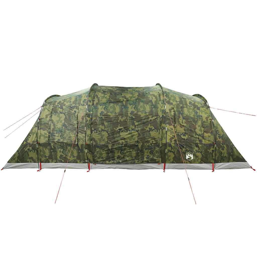 vidaXL Family Tent Tunnel 6-Person Camouflage Waterproof