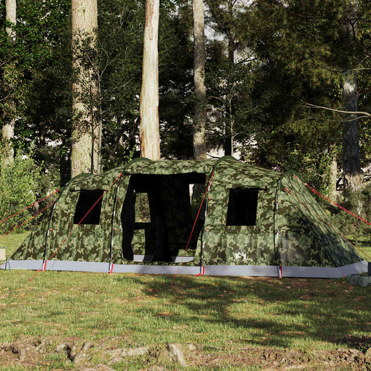 vidaXL Family Tent Tunnel 6-Person Camouflage Waterproof