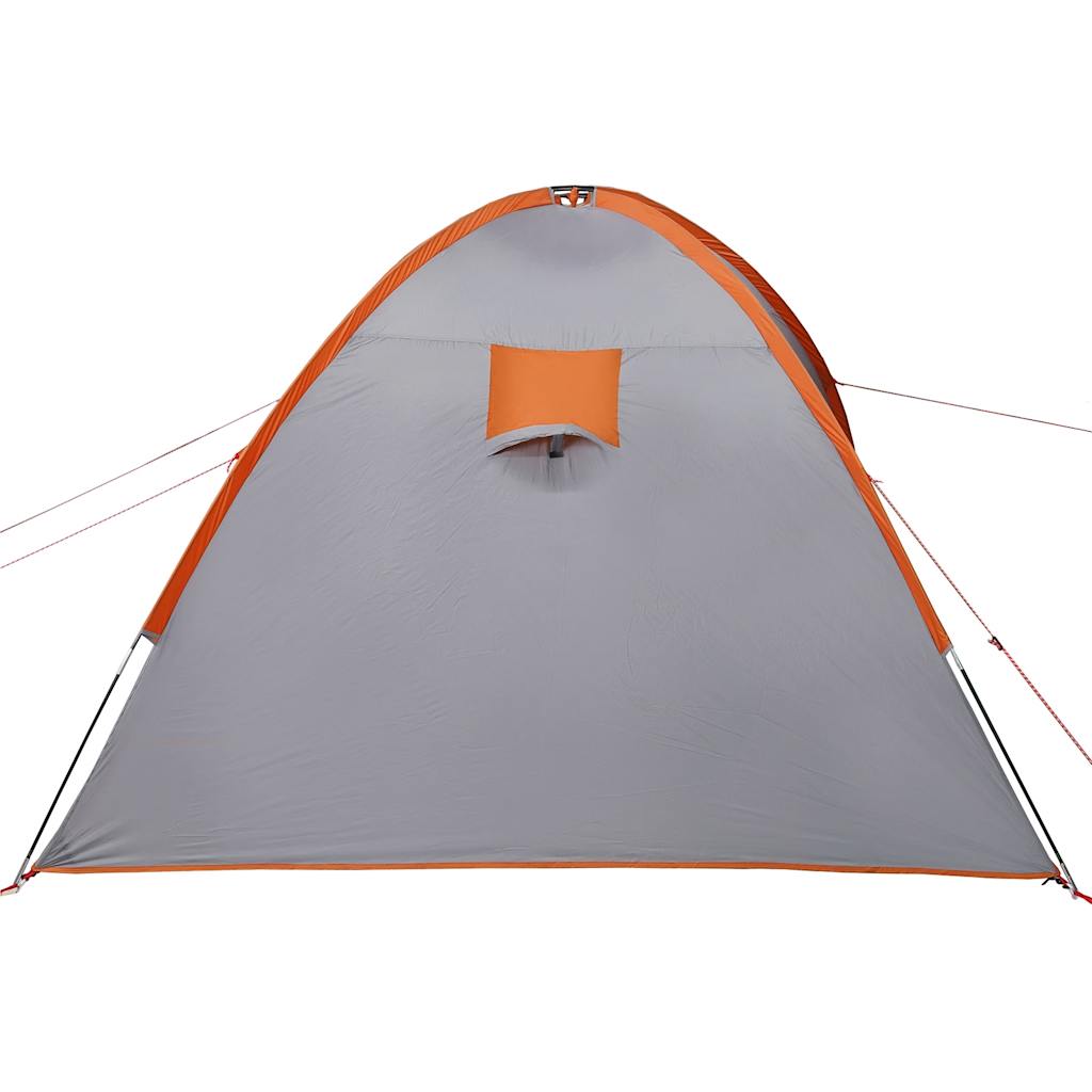 vidaXL Family Tent Dome 8-Person Grey and Orange Waterproof