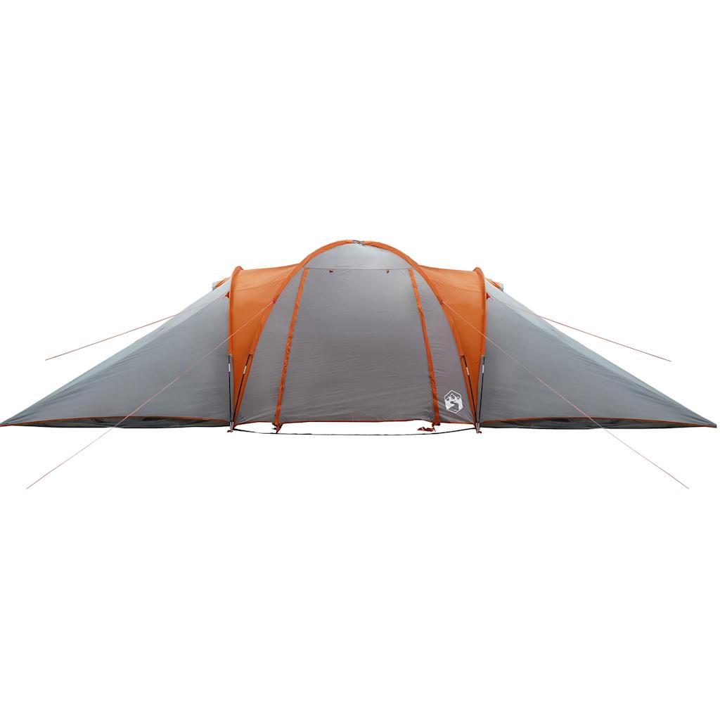 vidaXL Family Tent Dome 6-Person Grey and Orange Waterproof