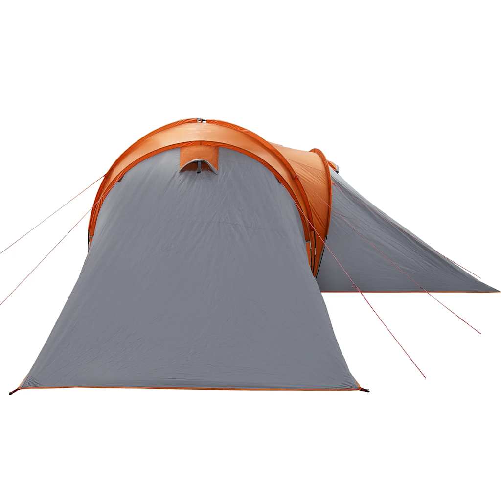 vidaXL Family Tent Dome 6-Person Grey and Orange Waterproof