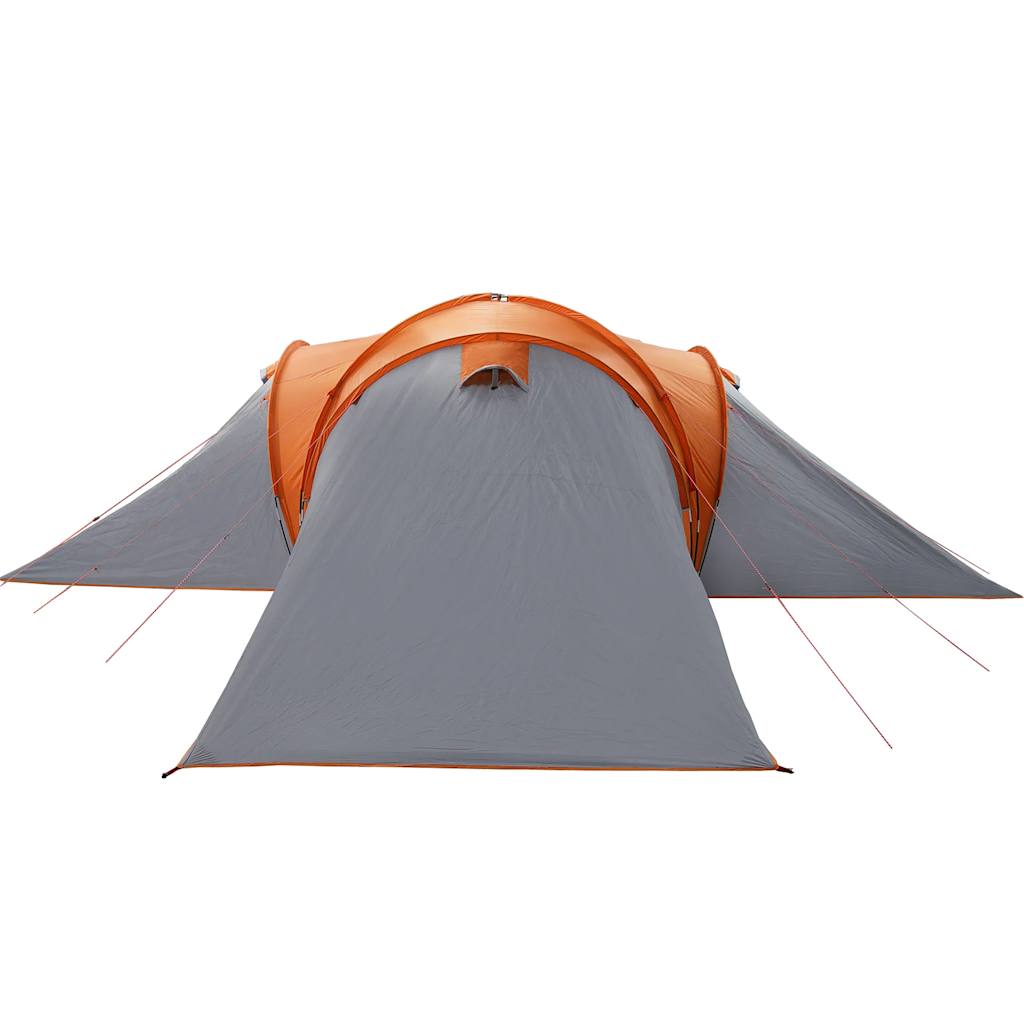 vidaXL Family Tent Dome 6-Person Grey and Orange Waterproof