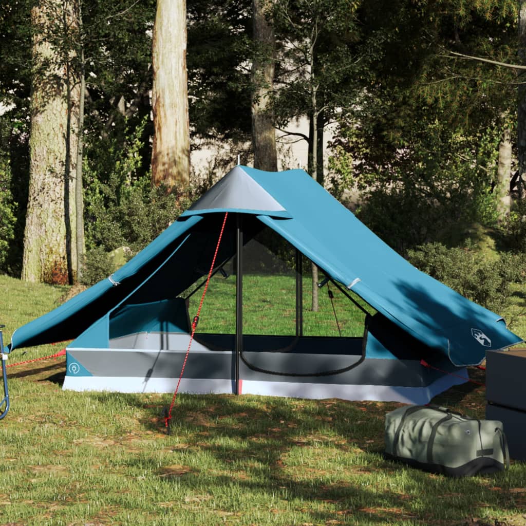 vidaXL Camping Tent 2-Person Blue Waterproof