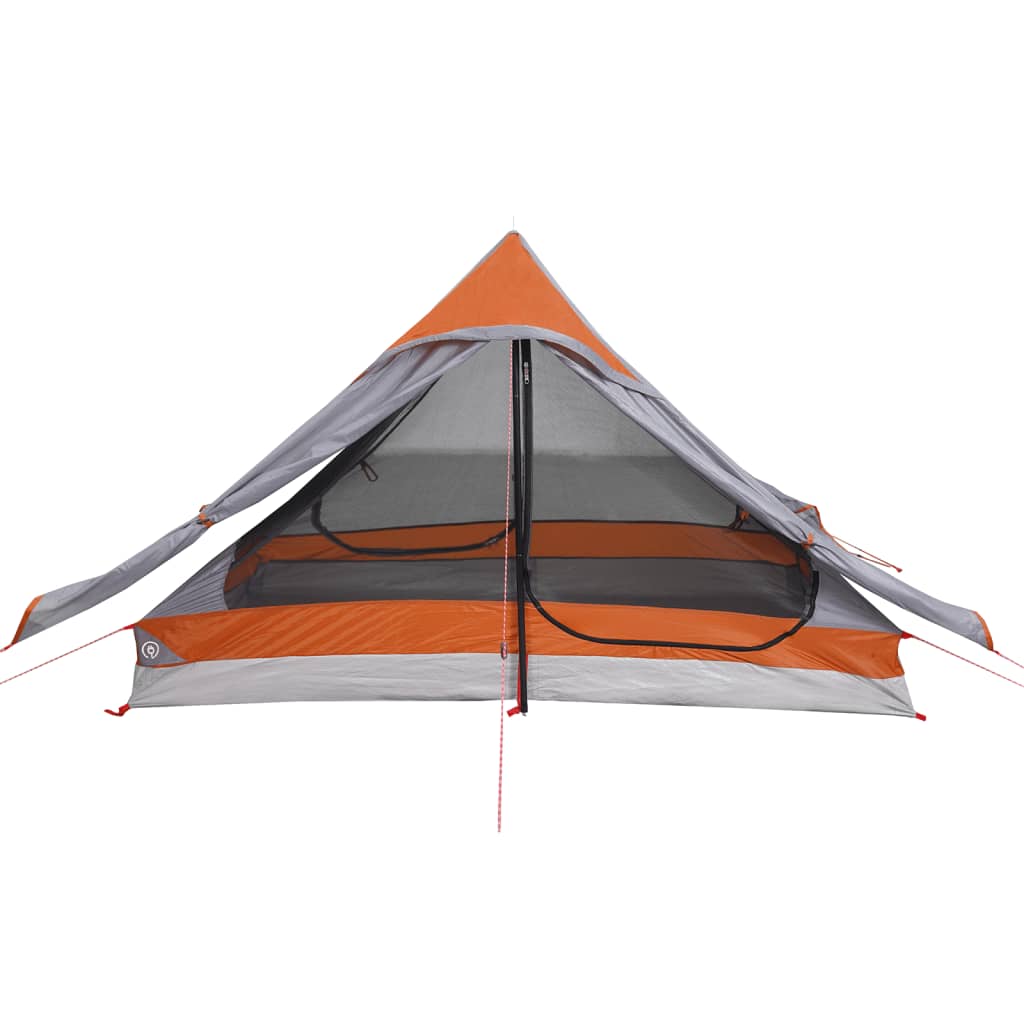 vidaXL Camping Tent 2-Person Grey Waterproof