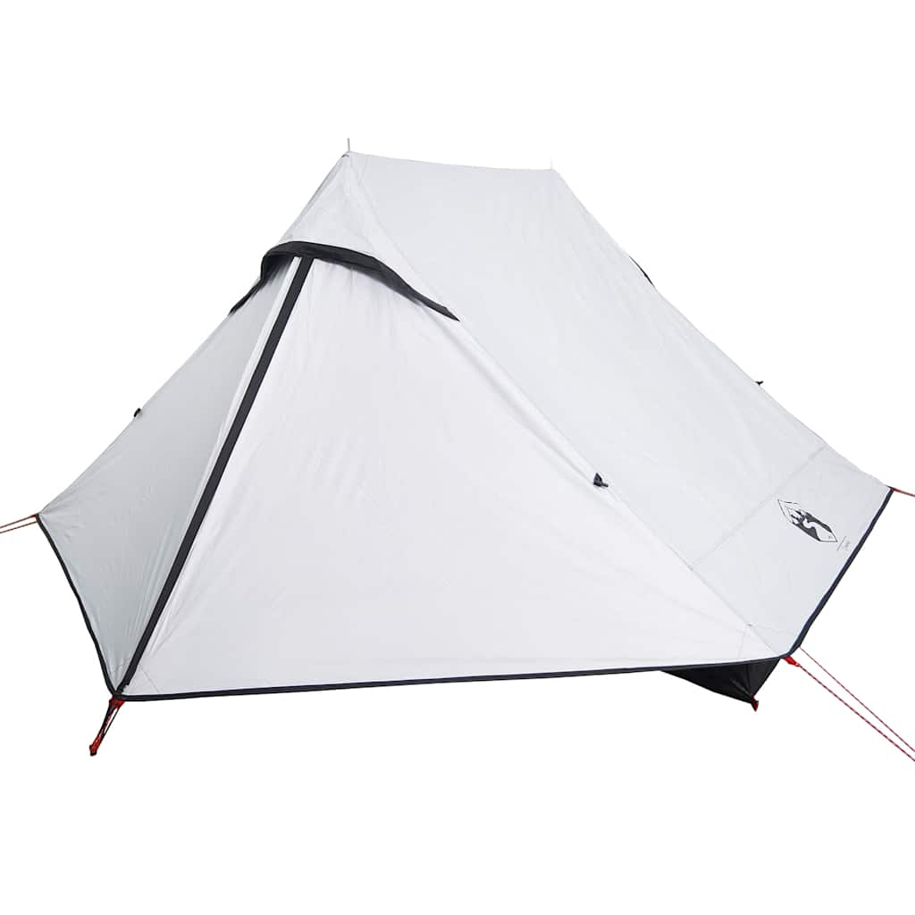 vidaXL Camping Tent 2-Person White Blackout Fabric Waterproof