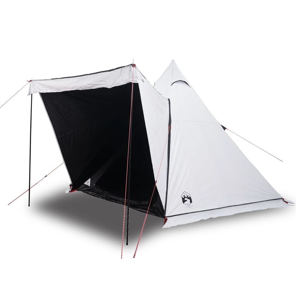 vidaXL Family Tent Tipi 6-Person White Blackout Fabric Waterproof