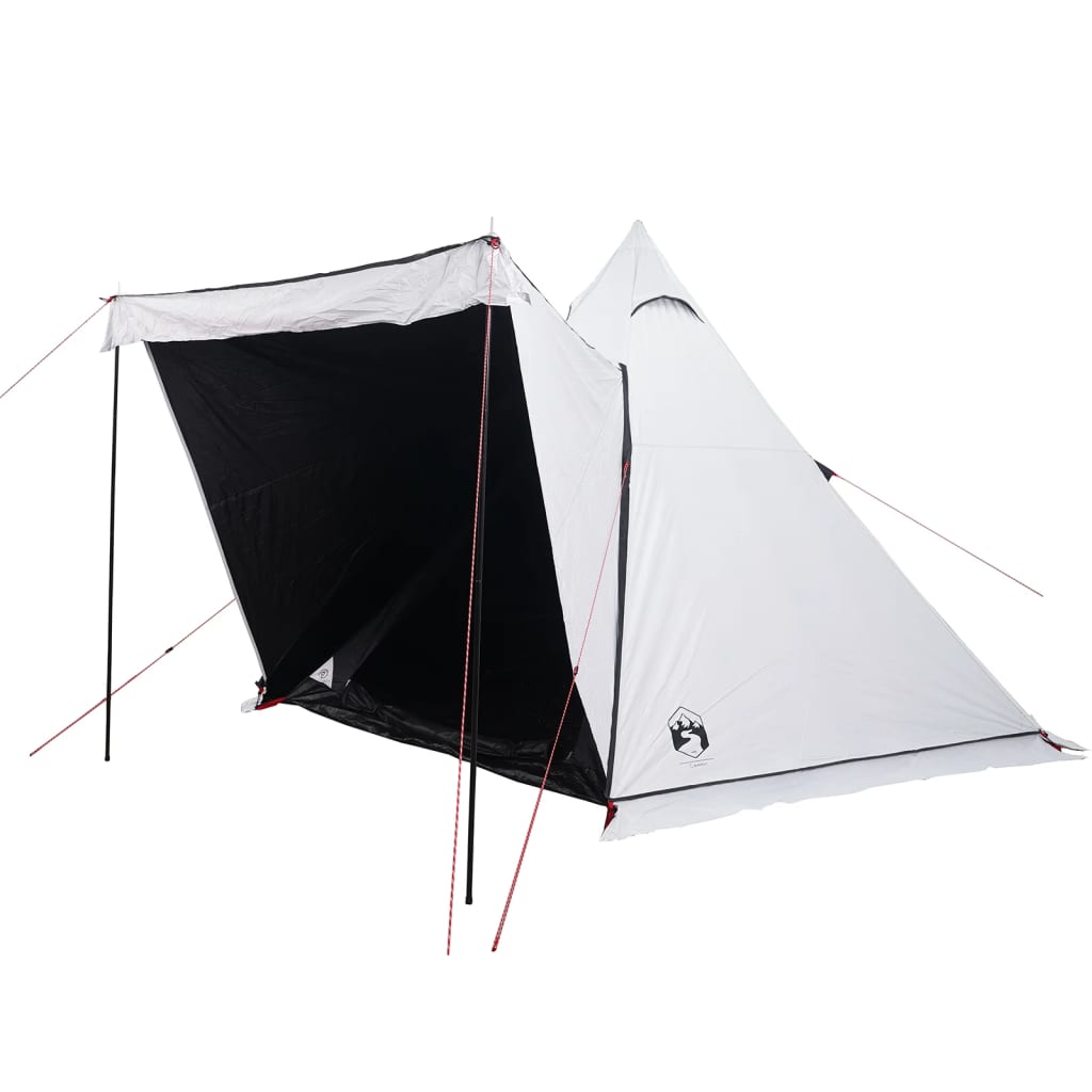 vidaXL Family Tent Tipi 6-Person White Blackout Fabric Waterproof