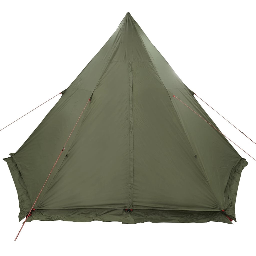 vidaXL Family Tent Tipi 6-Person Olive Green Waterproof