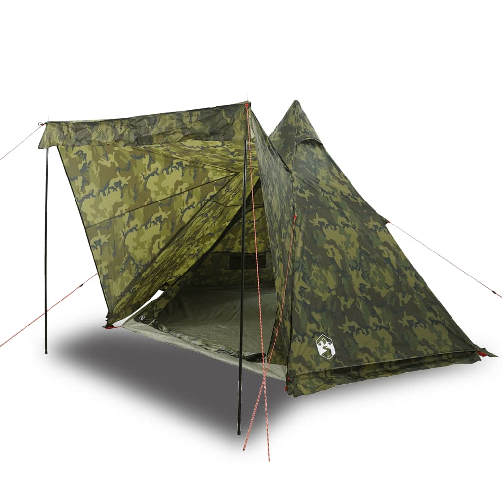 vidaXL Family Tent Tipi 6-Person Camouflage Waterproof