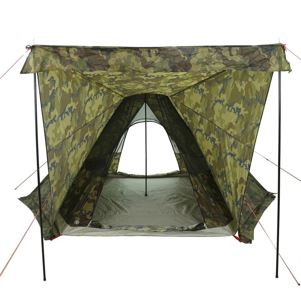 vidaXL Family Tent Tipi 6-Person Camouflage Waterproof