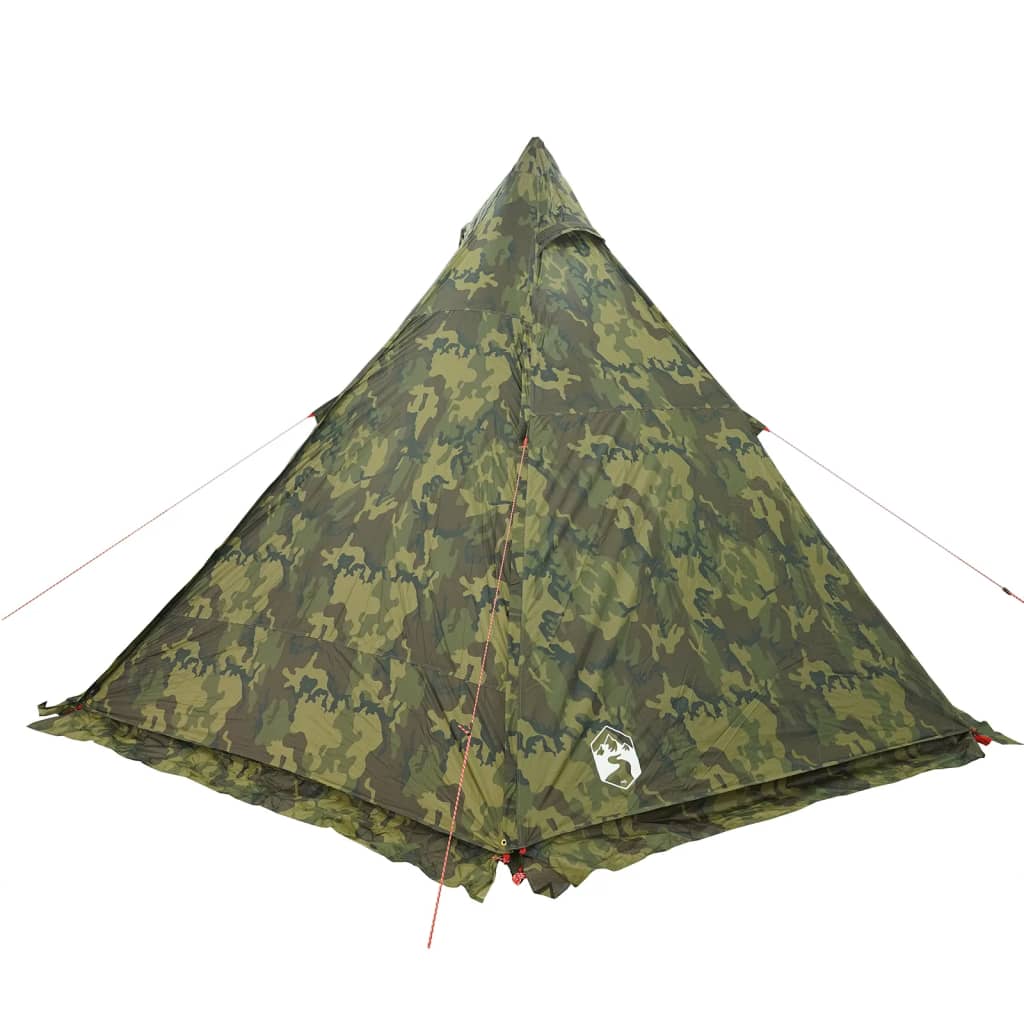 vidaXL Family Tent Tipi 6-Person Camouflage Waterproof