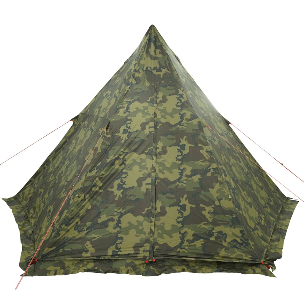 vidaXL Family Tent Tipi 6-Person Camouflage Waterproof