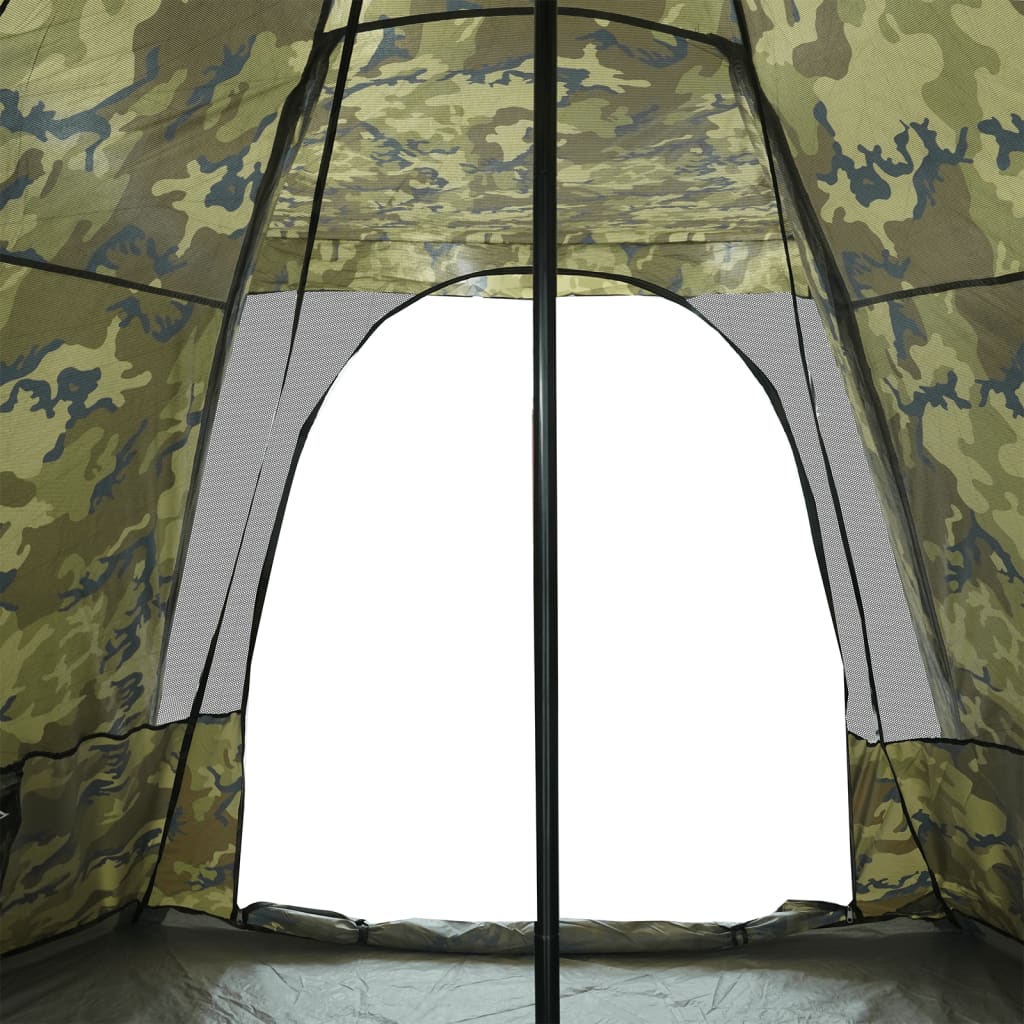 vidaXL Family Tent Tipi 6-Person Camouflage Waterproof