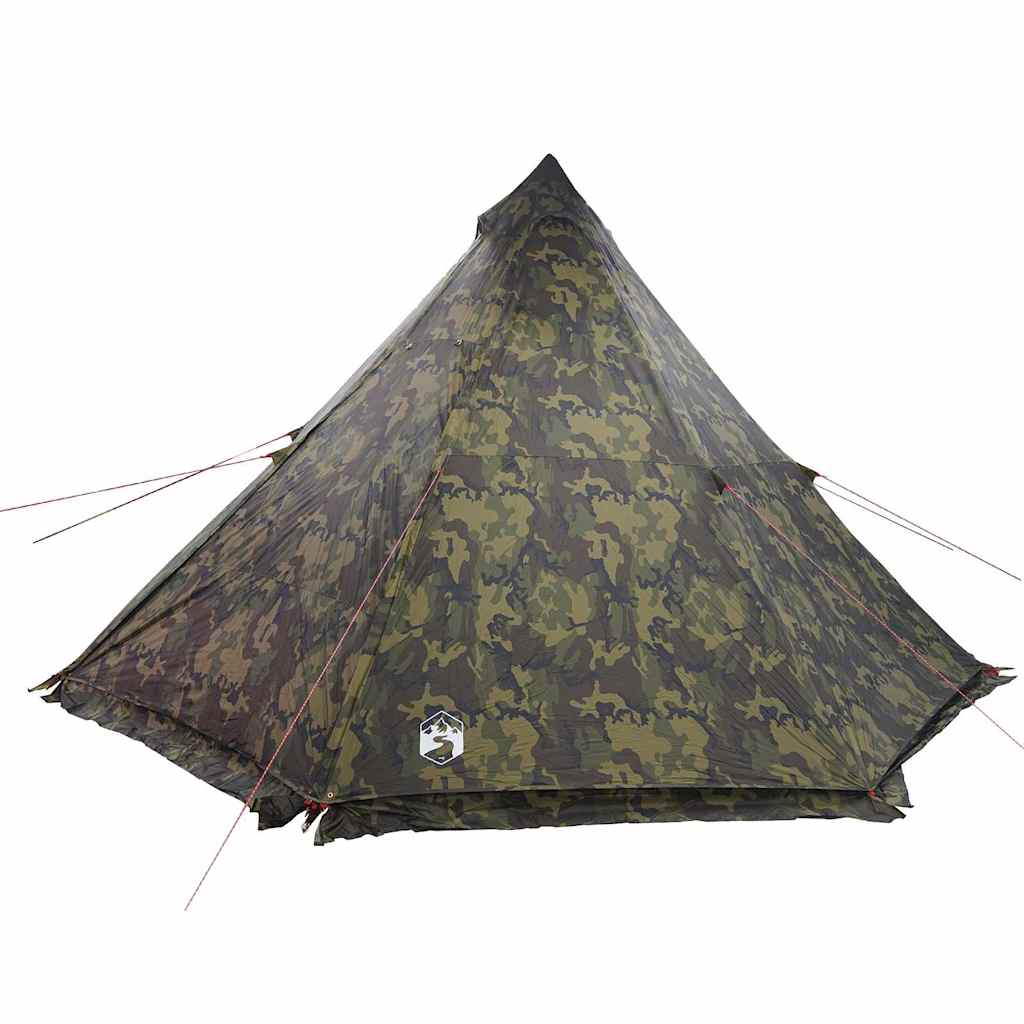 vidaXL Family Tent Tipi 6-Person Camouflage Waterproof