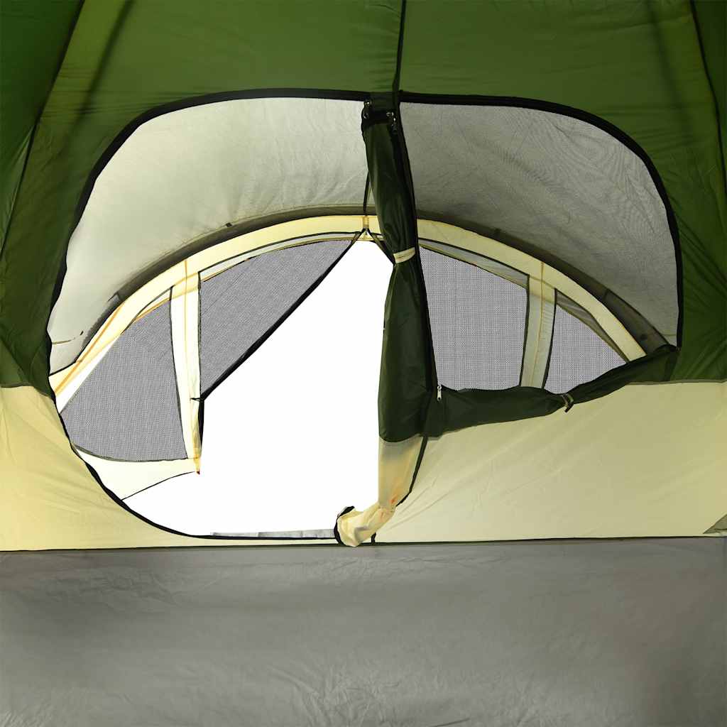 vidaXL Family Tent Tunnel 6-Person Green Waterproof