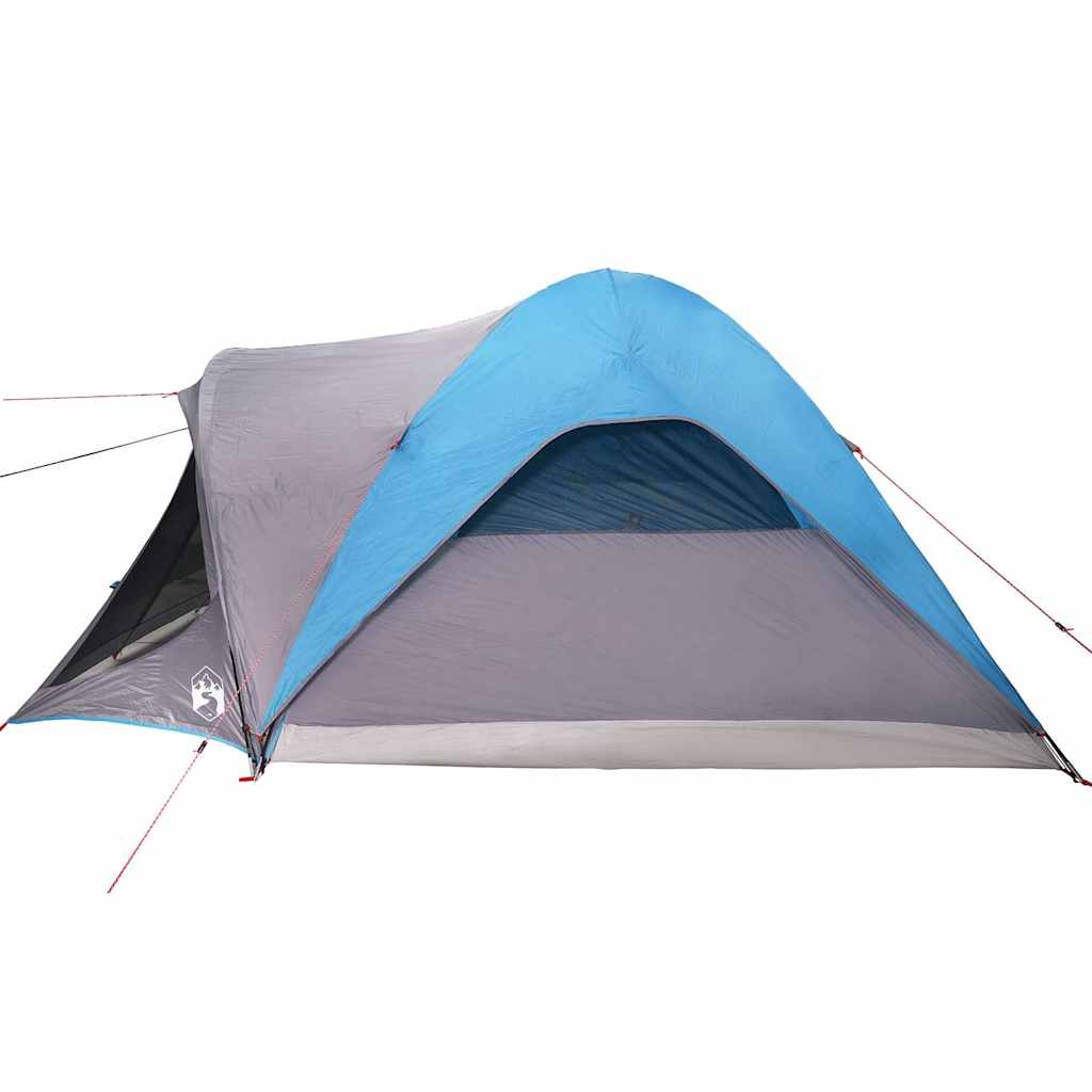 vidaXL Family Tent Tunnel 6-Person Blue Waterproof