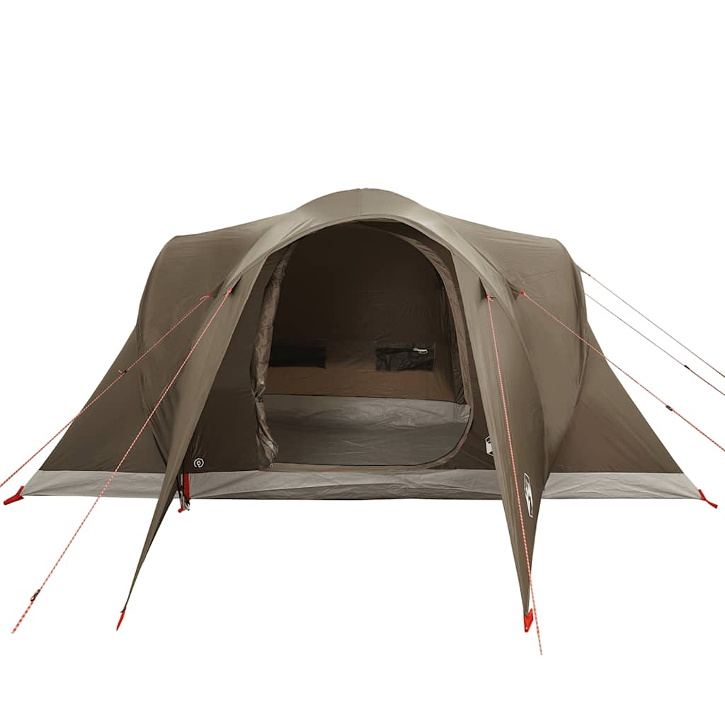 vidaXL Family Tent Dome 6-Person Brown Waterproof