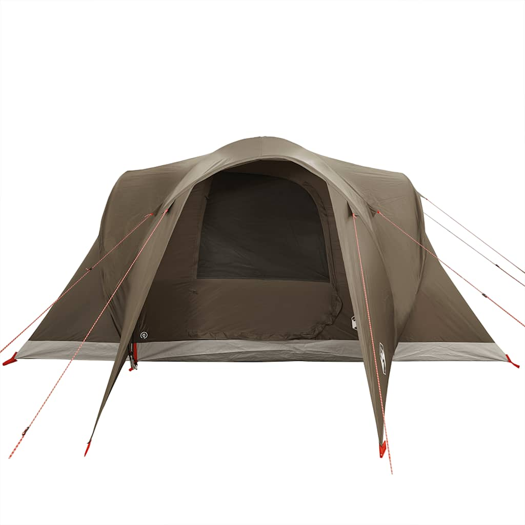 vidaXL Family Tent Dome 6-Person Brown Waterproof