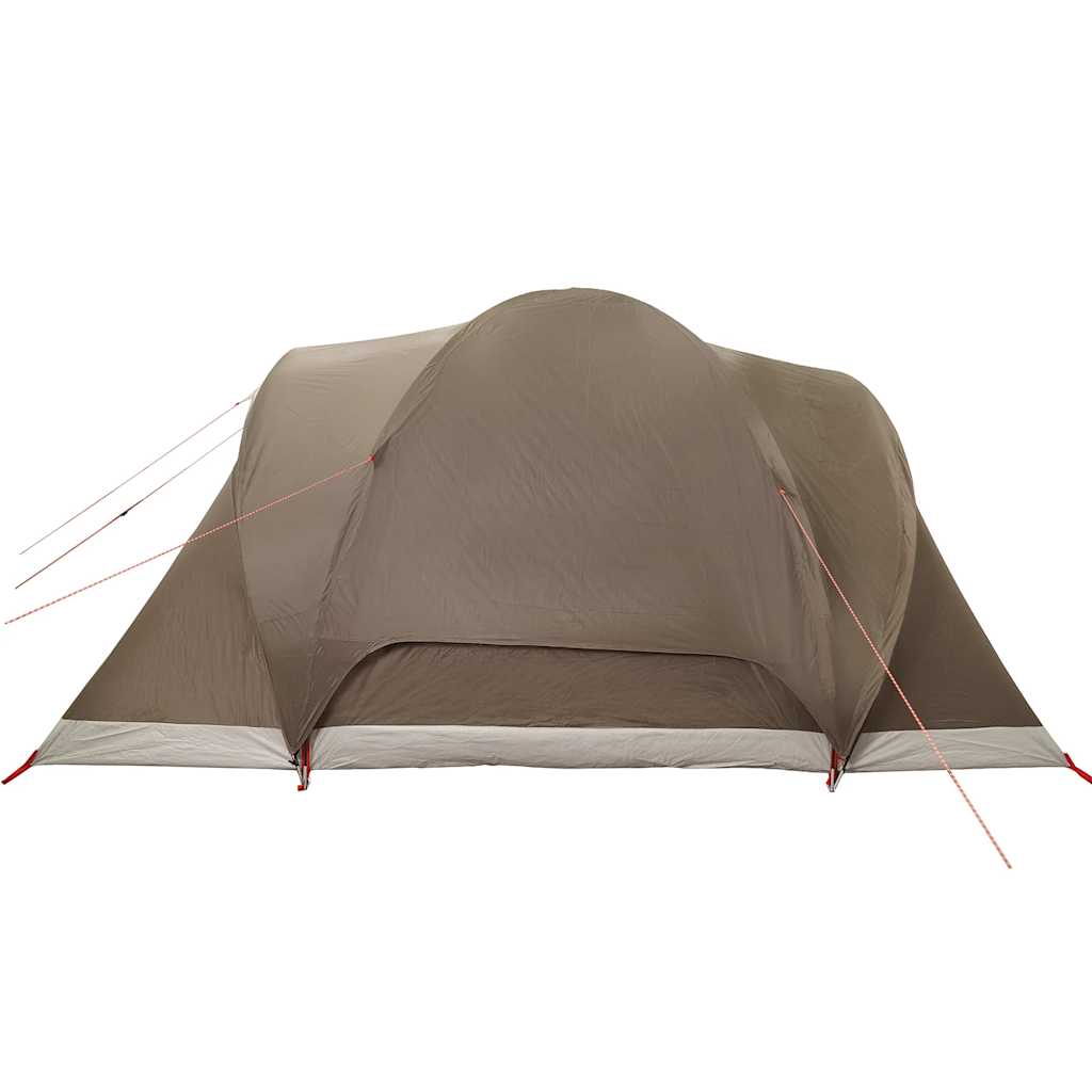 vidaXL Family Tent Dome 6-Person Brown Waterproof