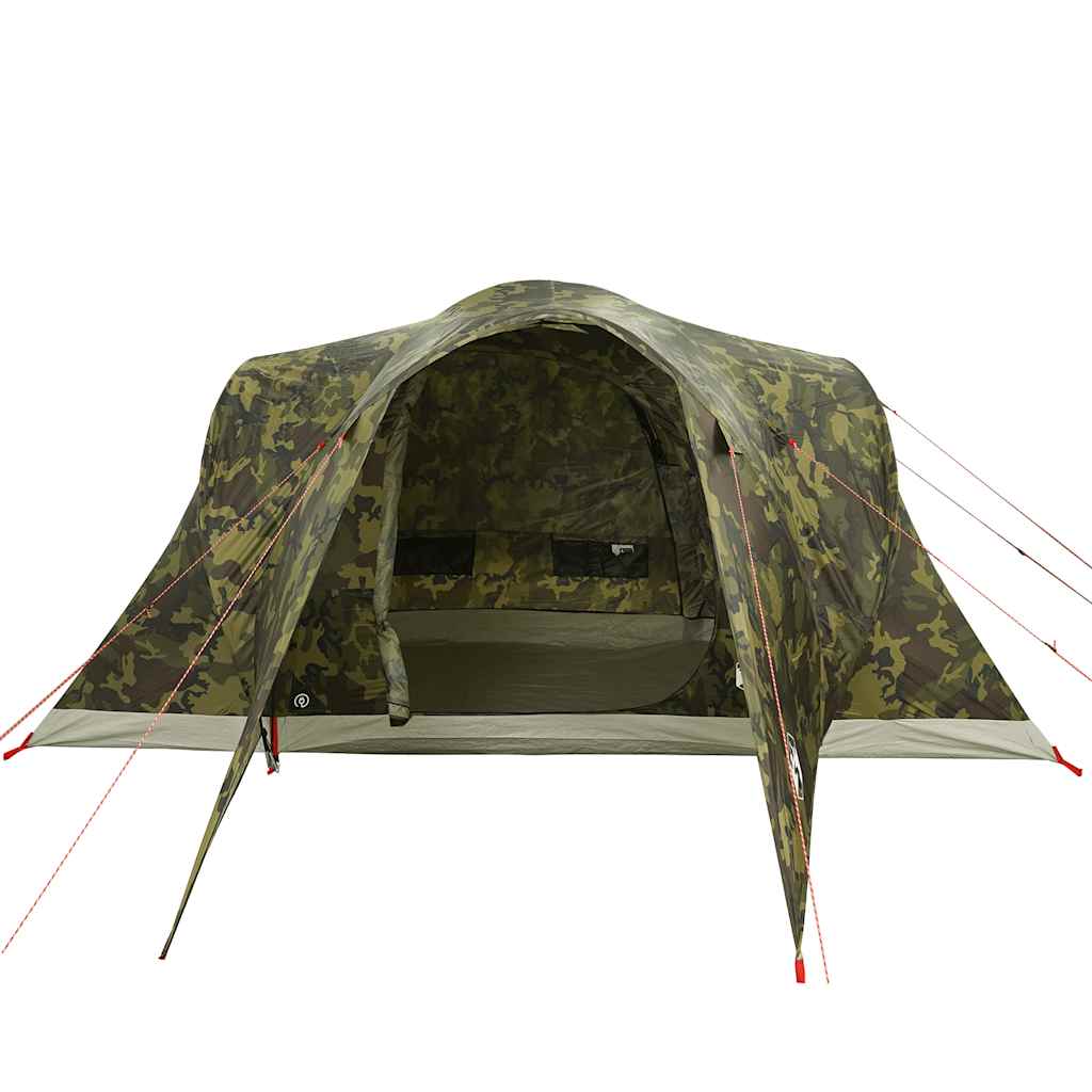 vidaXL Family Tent Dome 6-Person Camouflage Waterproof