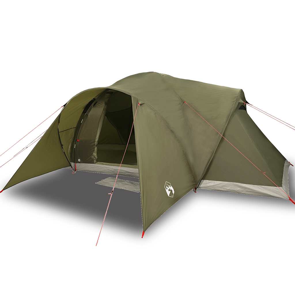 vidaXL Family Tent Dome 6-Person Olive Green Waterproof