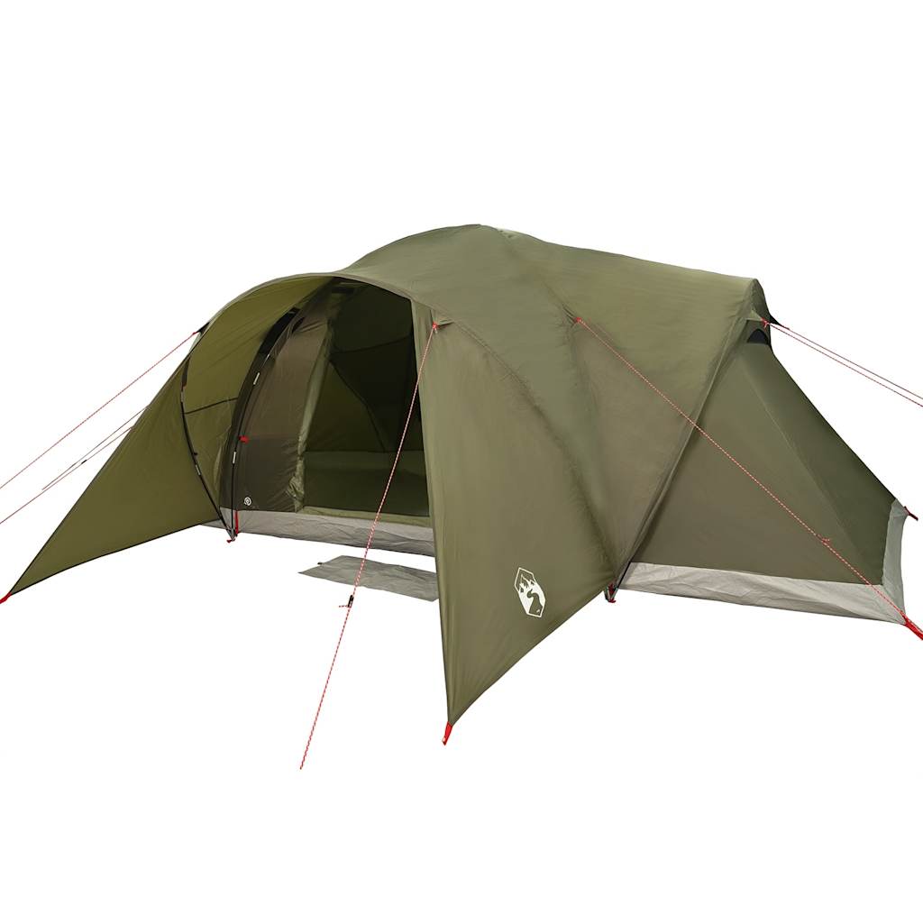 vidaXL Family Tent Dome 6-Person Olive Green Waterproof