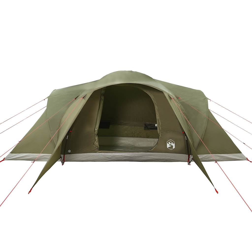 vidaXL Family Tent Dome 6-Person Olive Green Waterproof