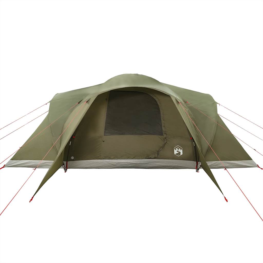 vidaXL Family Tent Dome 6-Person Olive Green Waterproof