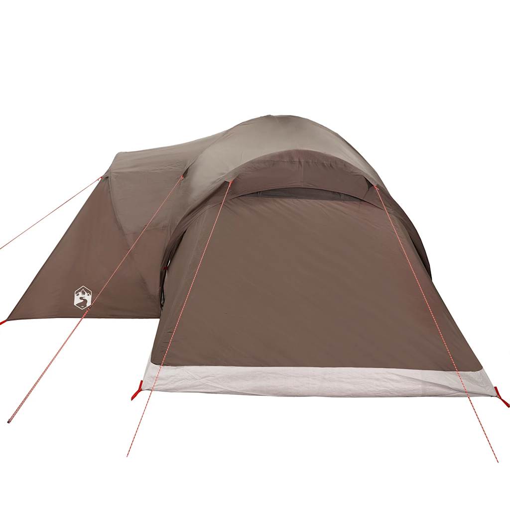 vidaXL Family Tent Dome 6-Person Brown Waterproof