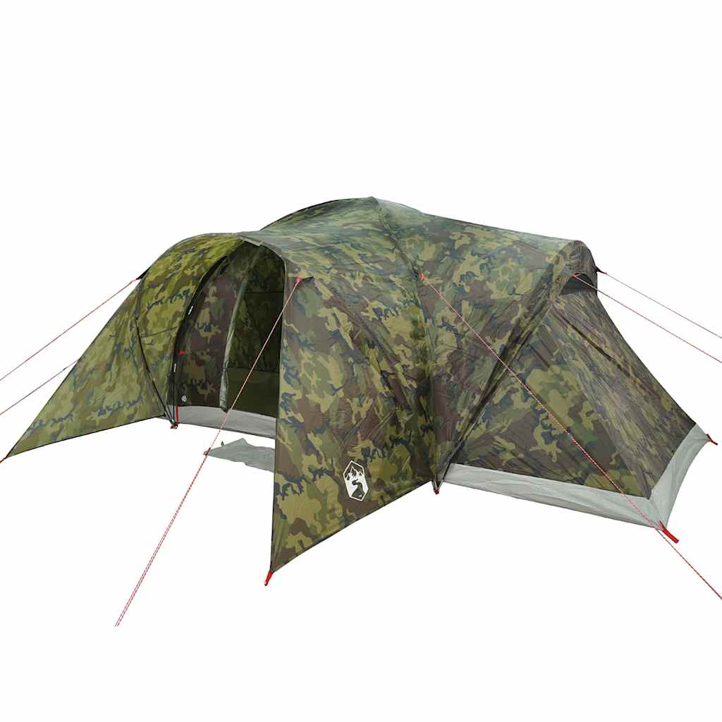 vidaXL Family Tent Dome 6-Person Camouflage Waterproof