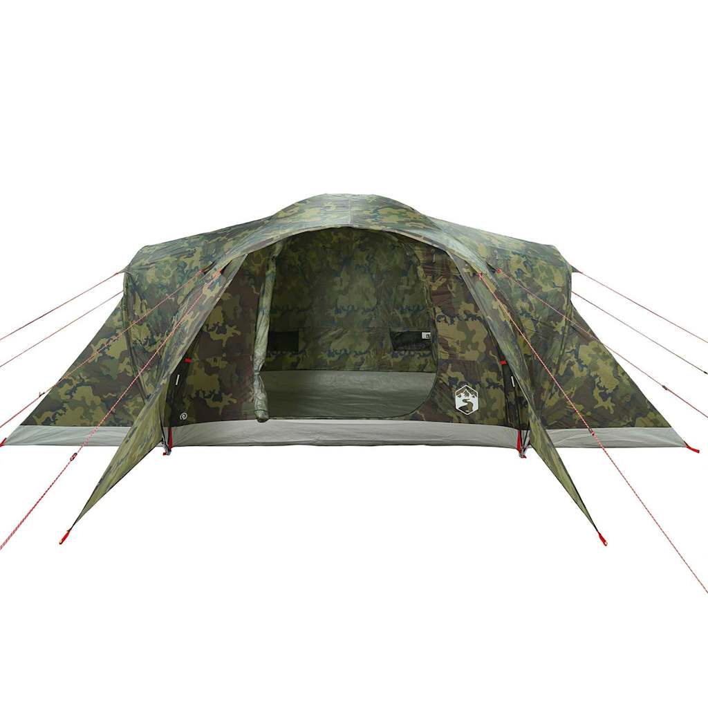 vidaXL Family Tent Dome 6-Person Camouflage Waterproof