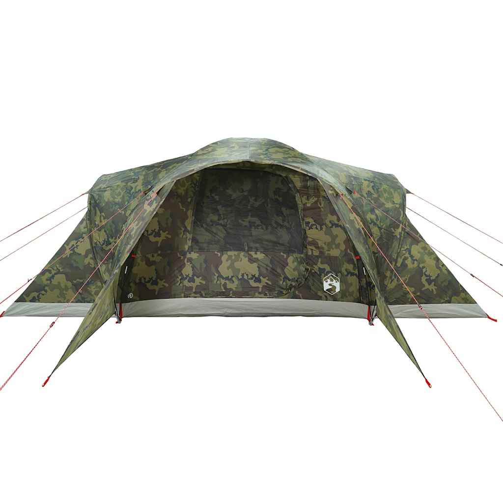 vidaXL Family Tent Dome 6-Person Camouflage Waterproof