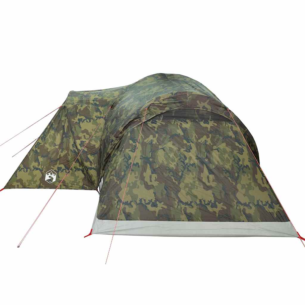 vidaXL Family Tent Dome 6-Person Camouflage Waterproof