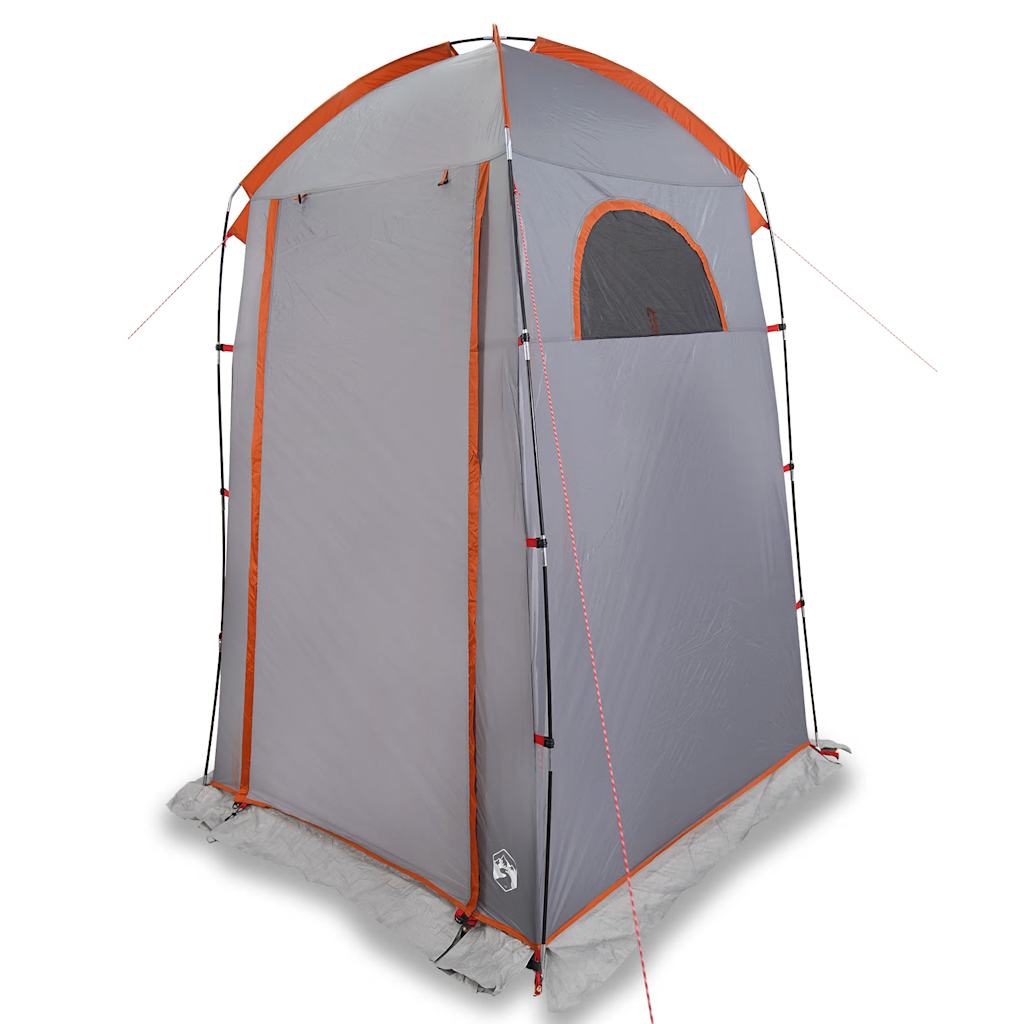 vidaXL Shower Tent Grey and Orange Waterproof