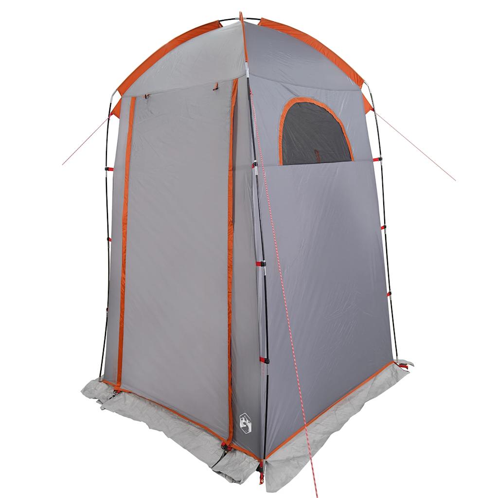 vidaXL Shower Tent Grey and Orange Waterproof