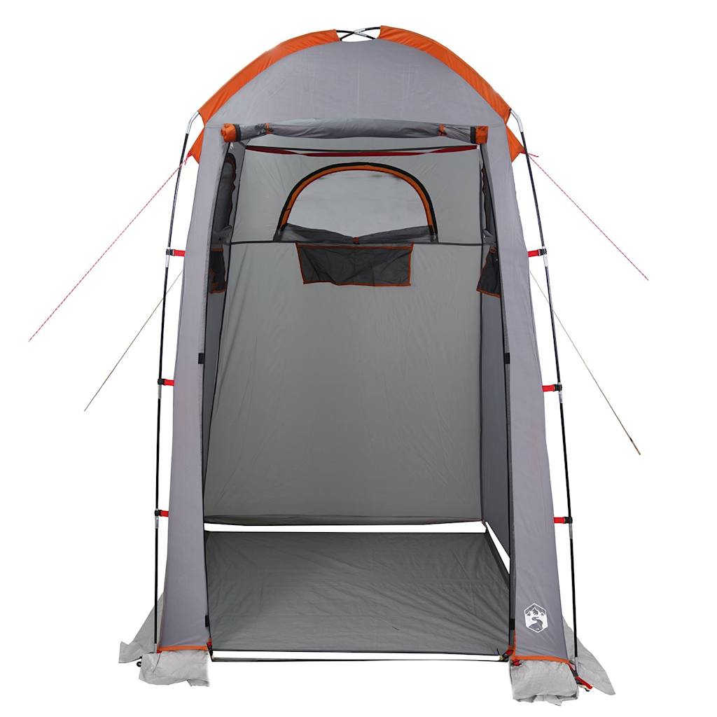 vidaXL Shower Tent Grey and Orange Waterproof