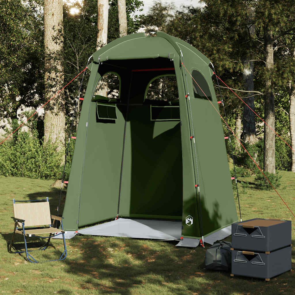 vidaXL Shower Tent Olive Green Waterproof