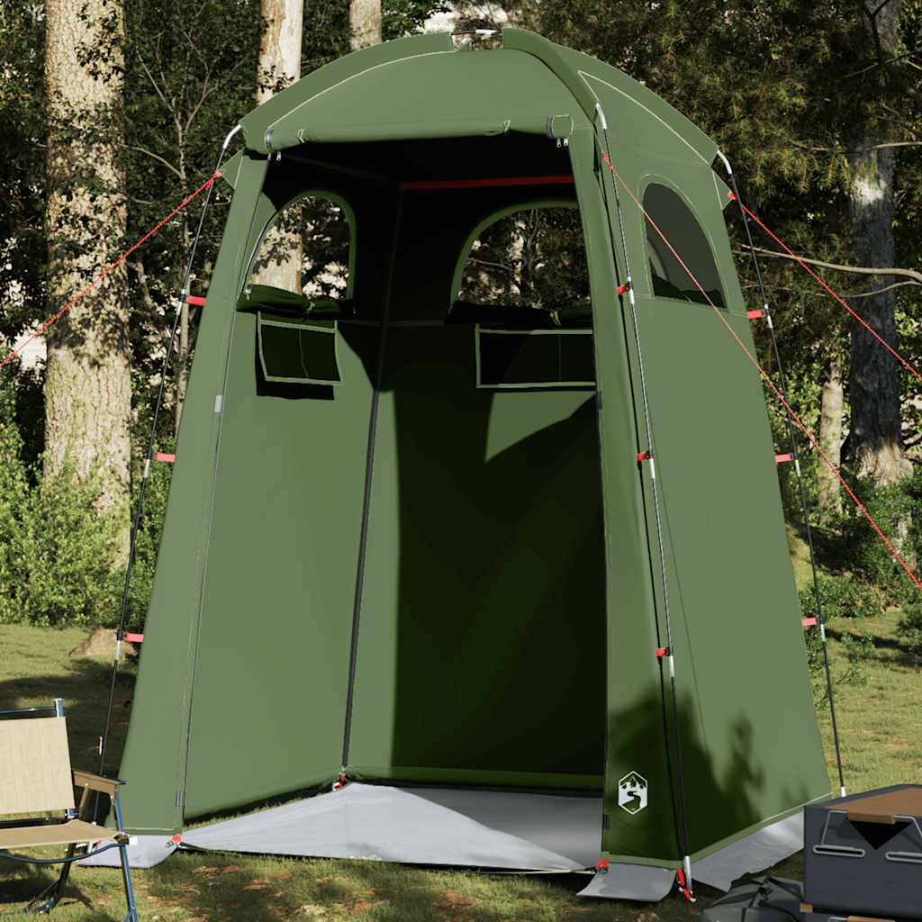 vidaXL Shower Tent Olive Green Waterproof