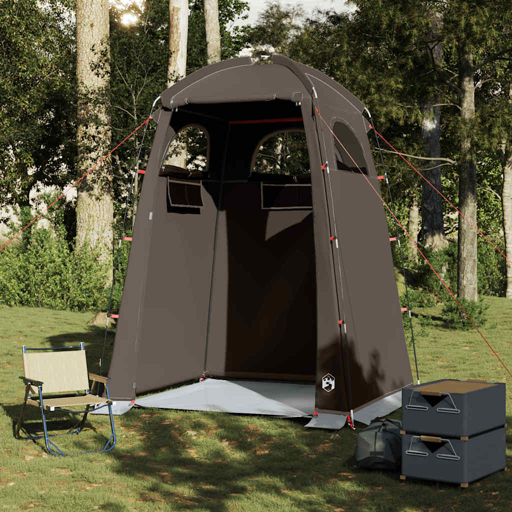 vidaXL Shower Tent Brown Waterproof