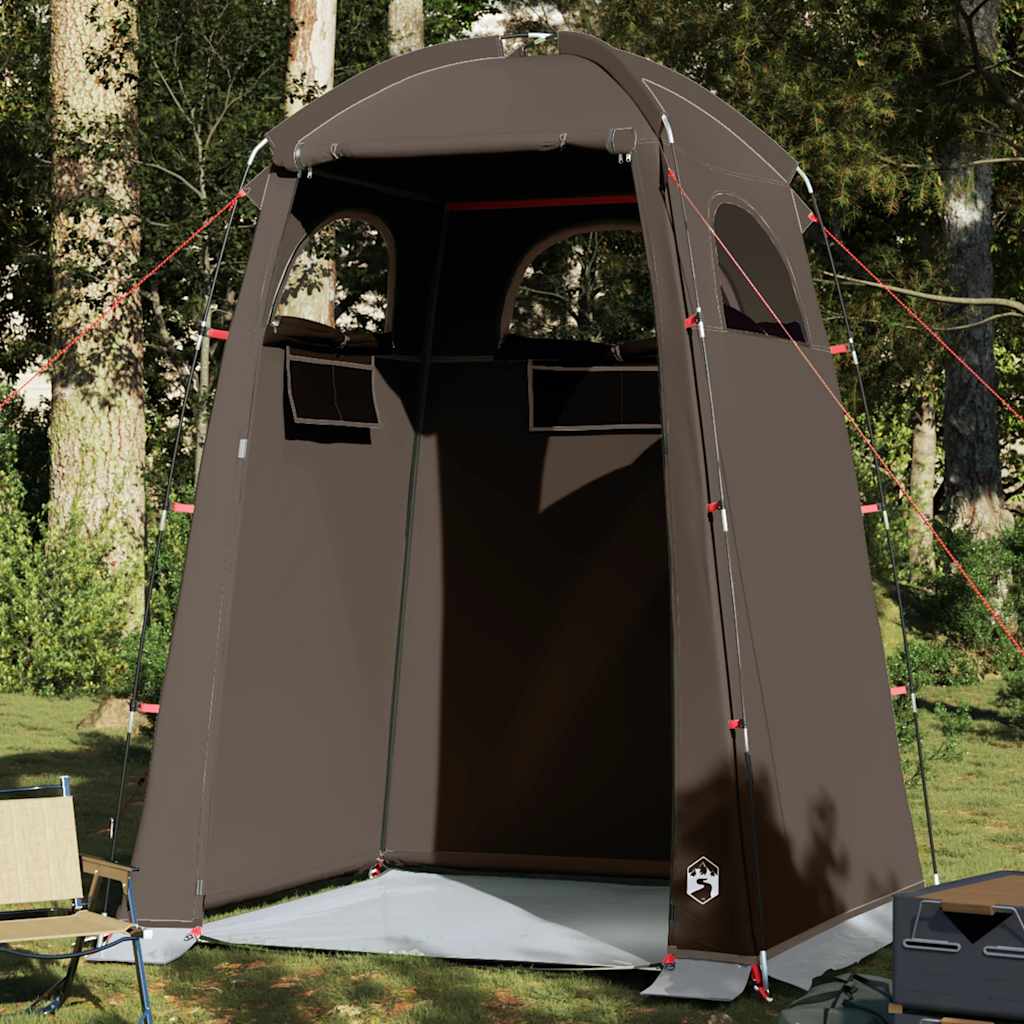 vidaXL Shower Tent Brown Waterproof