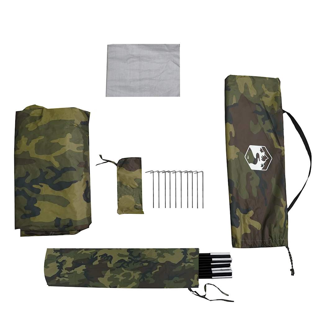 vidaXL Shower Tent Camouflage Waterproof