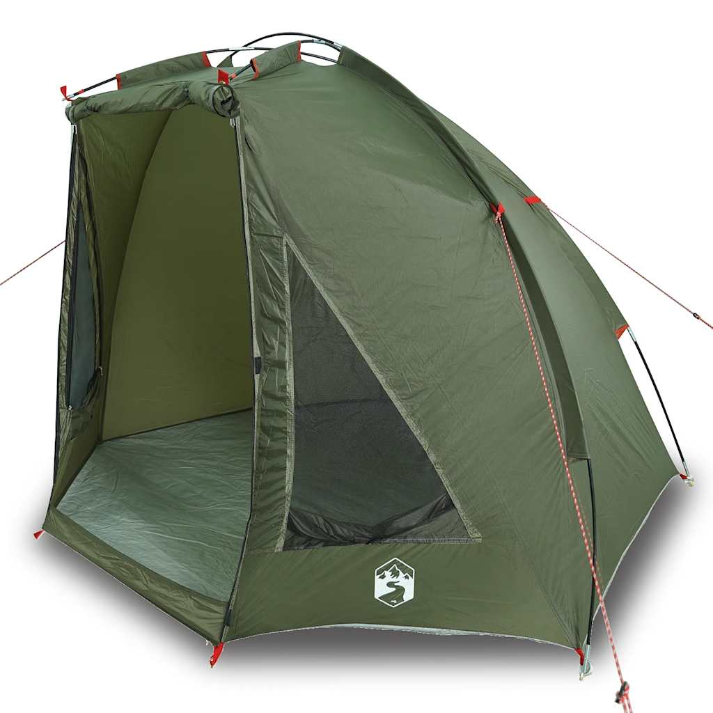 vidaXL Fishing Tent Olive Green Waterproof