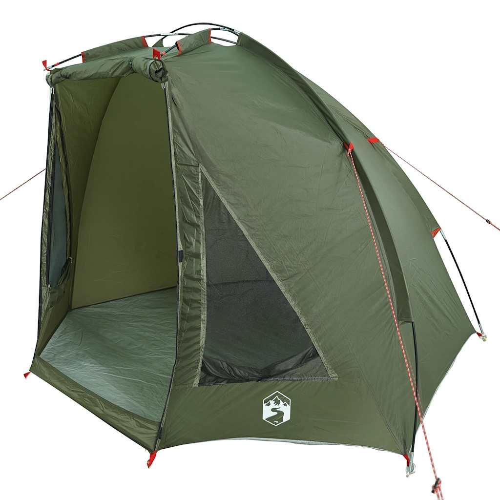 vidaXL Fishing Tent Olive Green Waterproof