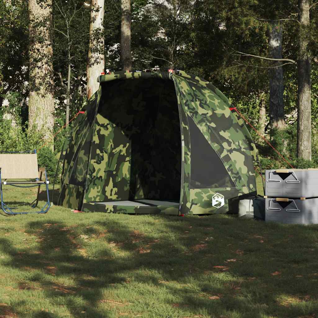 vidaXL Fishing Tent Camouflage Waterproof