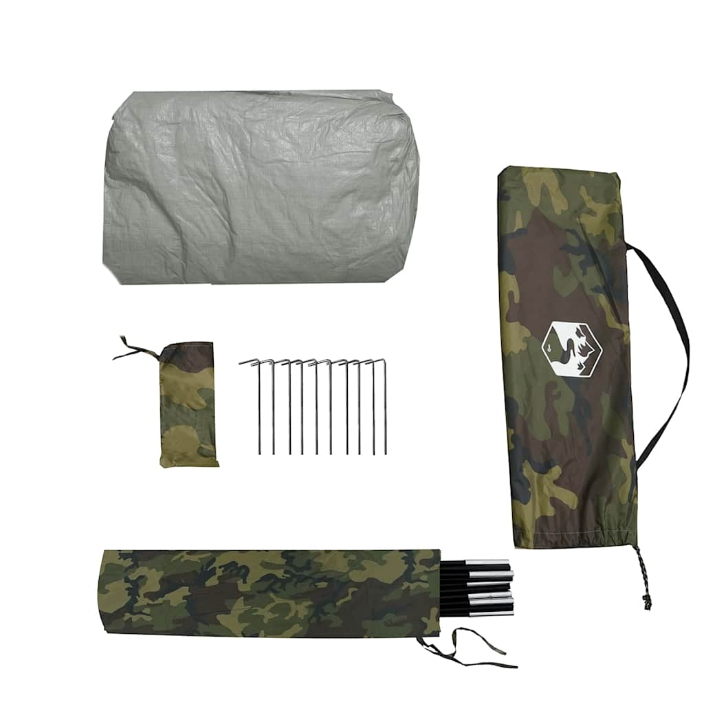 vidaXL Fishing Tent Camouflage Waterproof