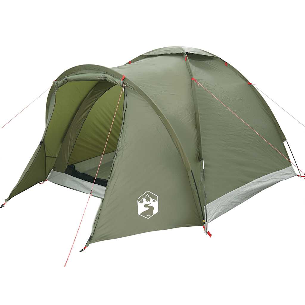 vidaXL Fishing Tent 2-Person Olive Green Waterproof