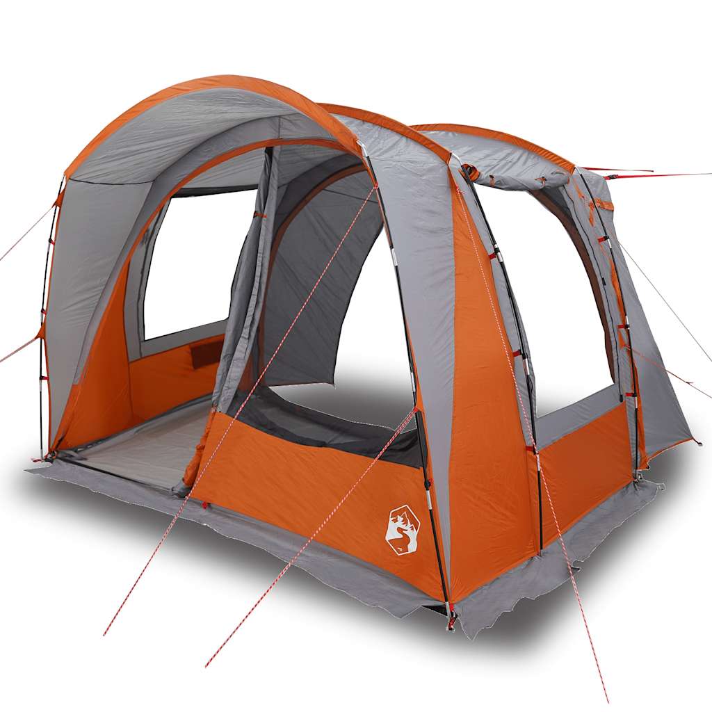 vidaXL Car Tent 4-Person Grey and Orange Waterproof