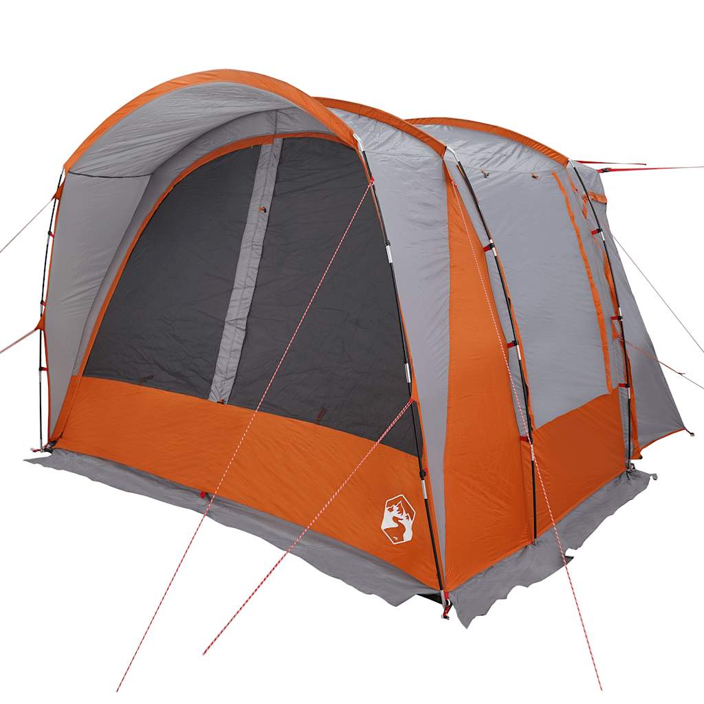 vidaXL Car Tent 4-Person Grey and Orange Waterproof